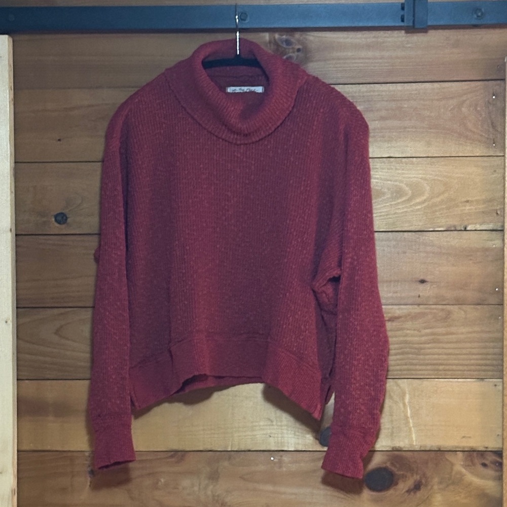 Free People - We The Free Brick Red Cowl Neck Sweater